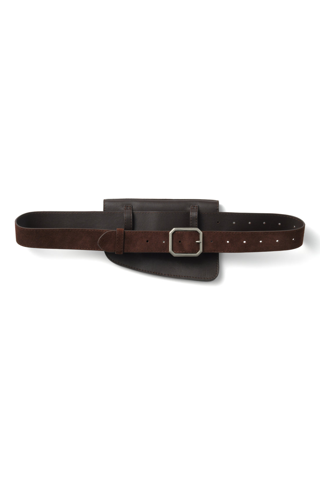 SUEDE LEATHER BELT BAG (Brown)
