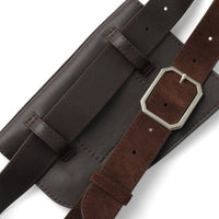 SUEDE LEATHER BELT BAG (Brown)