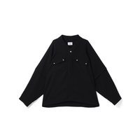 NO COLLAR UNIFORM SHIRT (Black)