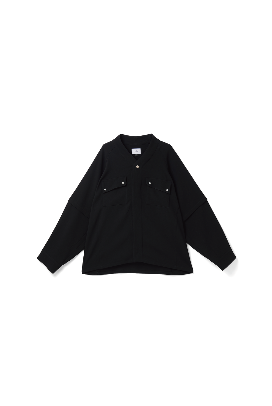 NO COLLAR UNIFORM SHIRT (Black)