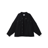 NO COLLAR UNIFORM SHIRT (Black)