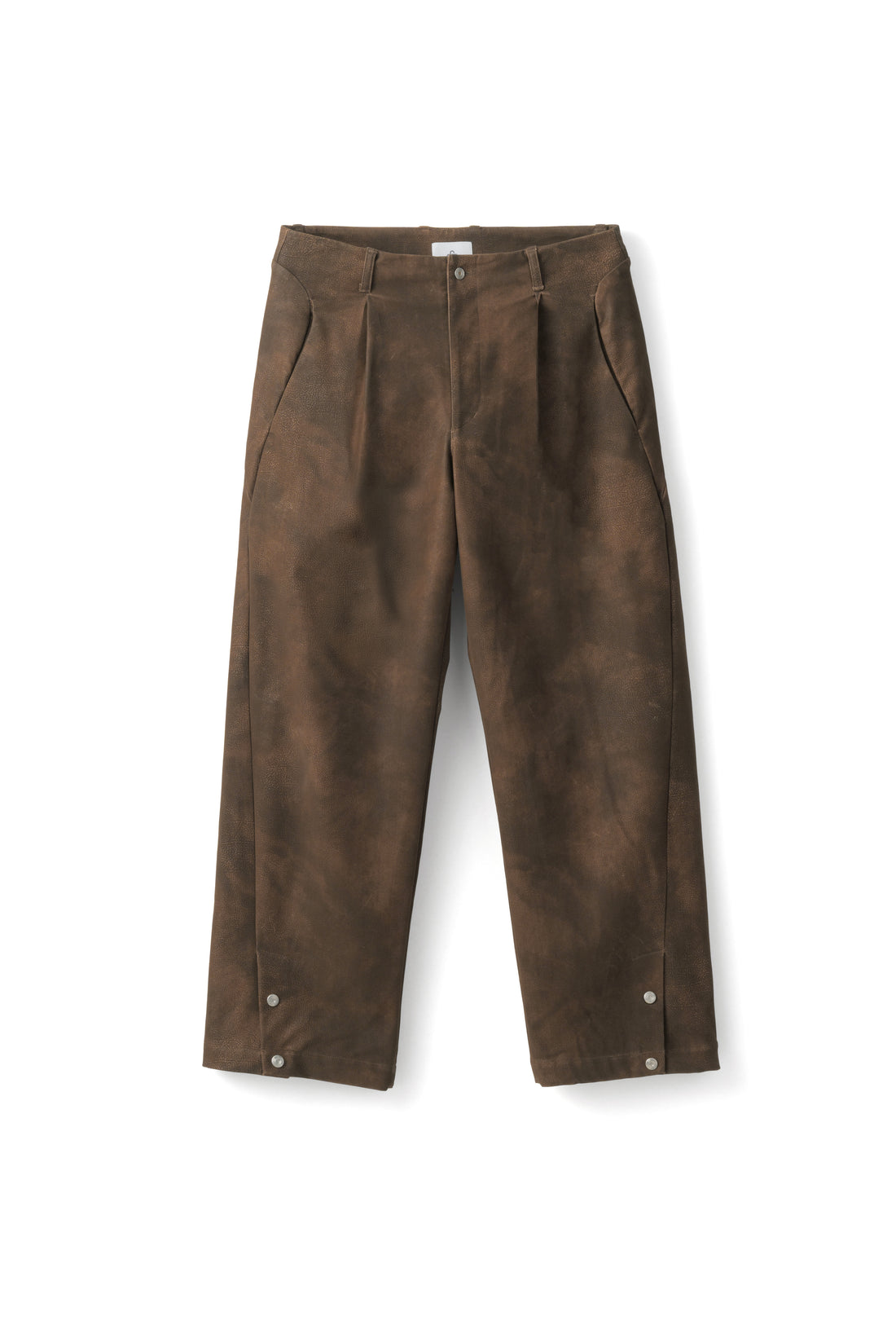 ARC TROUSERS (Brown Faux Leather)