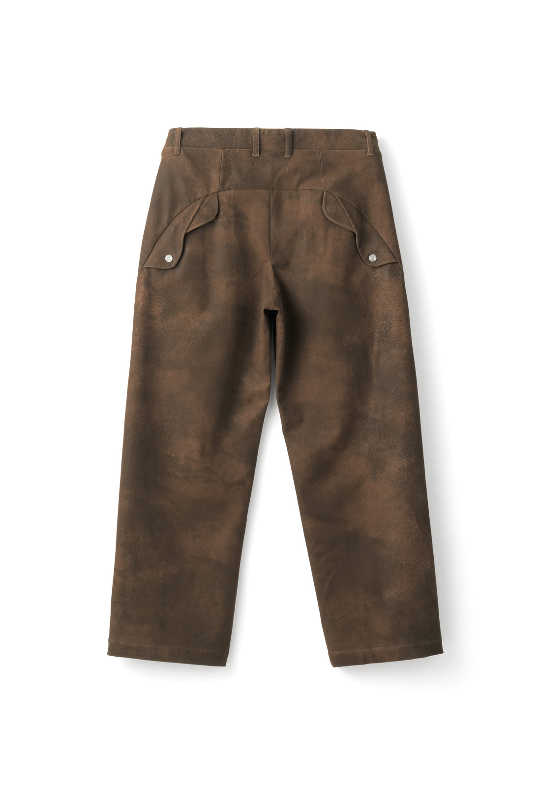 ARC TROUSERS (Brown Faux Leather)