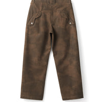 ARC TROUSERS (Brown Faux Leather)