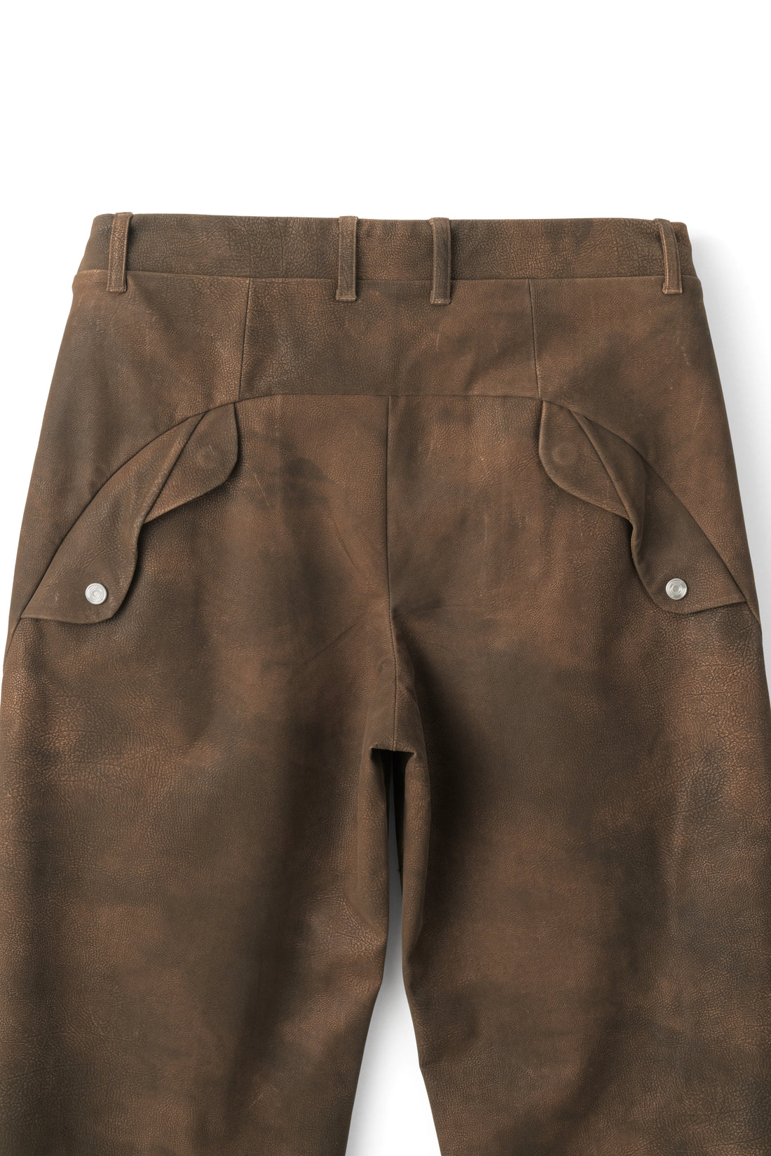 ARC TROUSERS (Brown Faux Leather)
