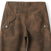 ARC TROUSERS (Brown Faux Leather)
