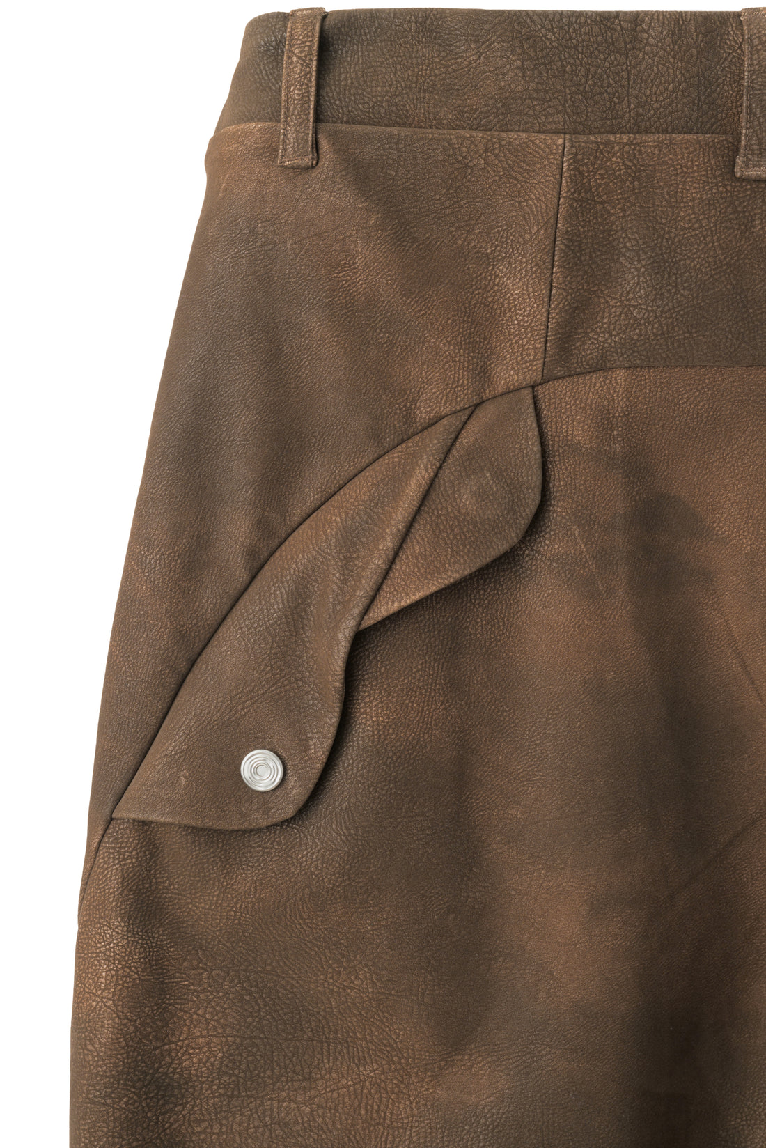 ARC TROUSERS (Brown Faux Leather)