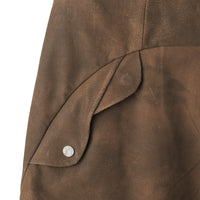 ARC TROUSERS (Brown Faux Leather)