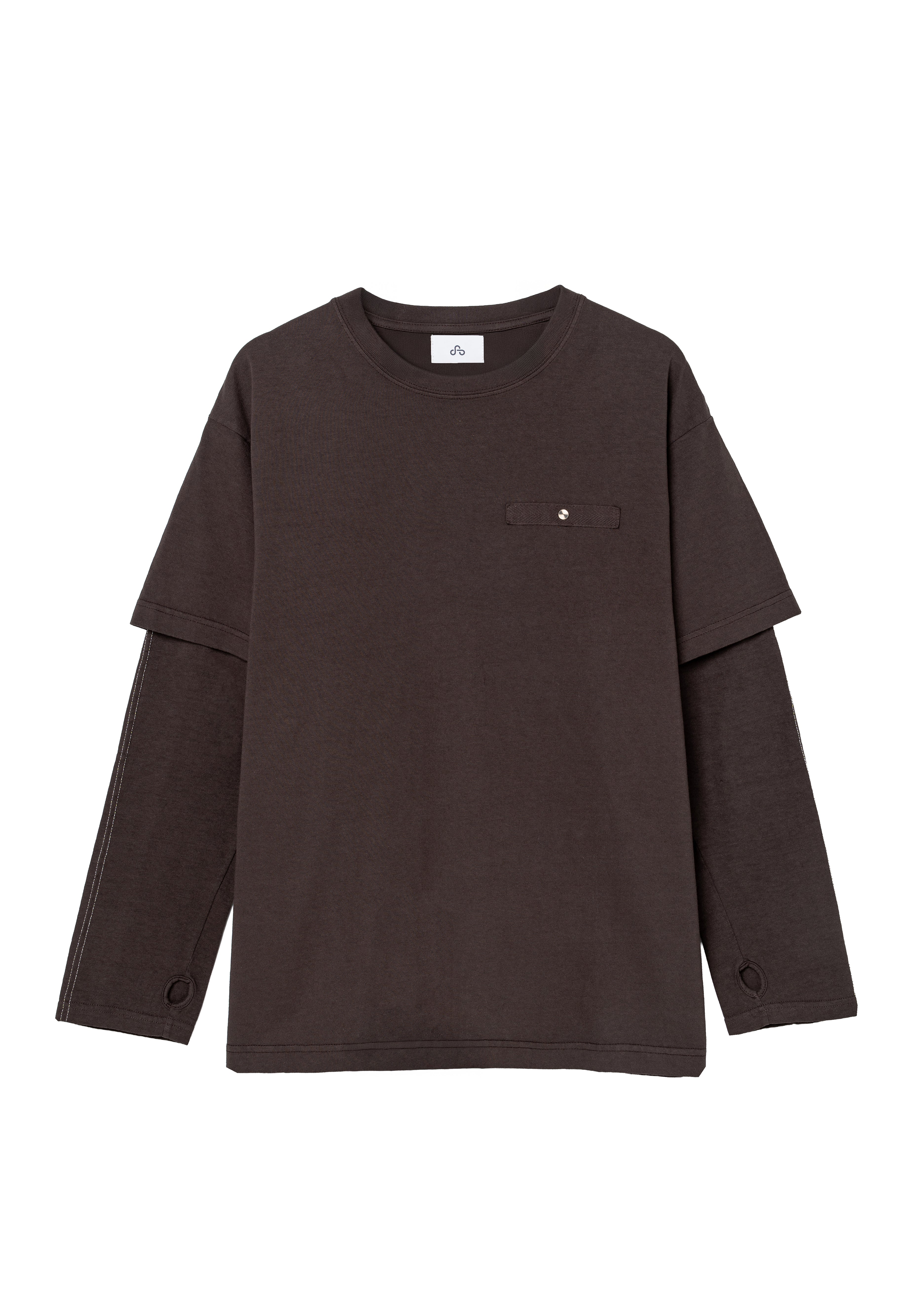 OAOシャツ OAO公式ストア】COTTON DYED LAYERED T-SHIRT (Brown) | OAO