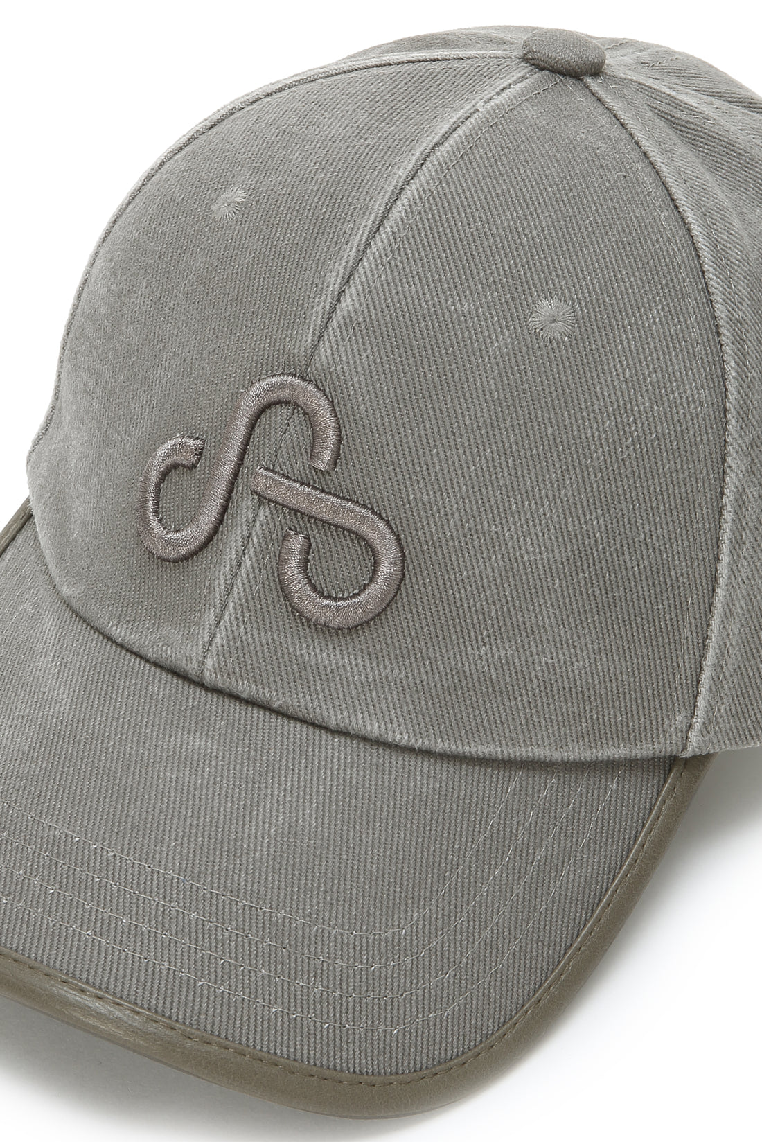 WASHED TRIMMED CAP (GRAY)