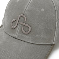 WASHED TRIMMED CAP (GRAY)