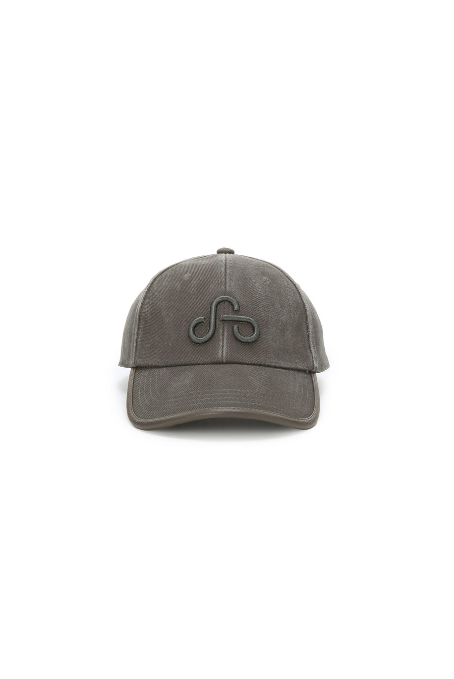 WASHED TRIMMED CAP (DARK GRAY)