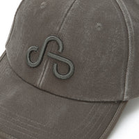 WASHED TRIMMED CAP (DARK GRAY)