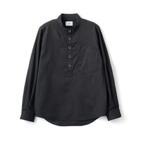 LOOP BUTTON PULLOVER SHIRT (Black)