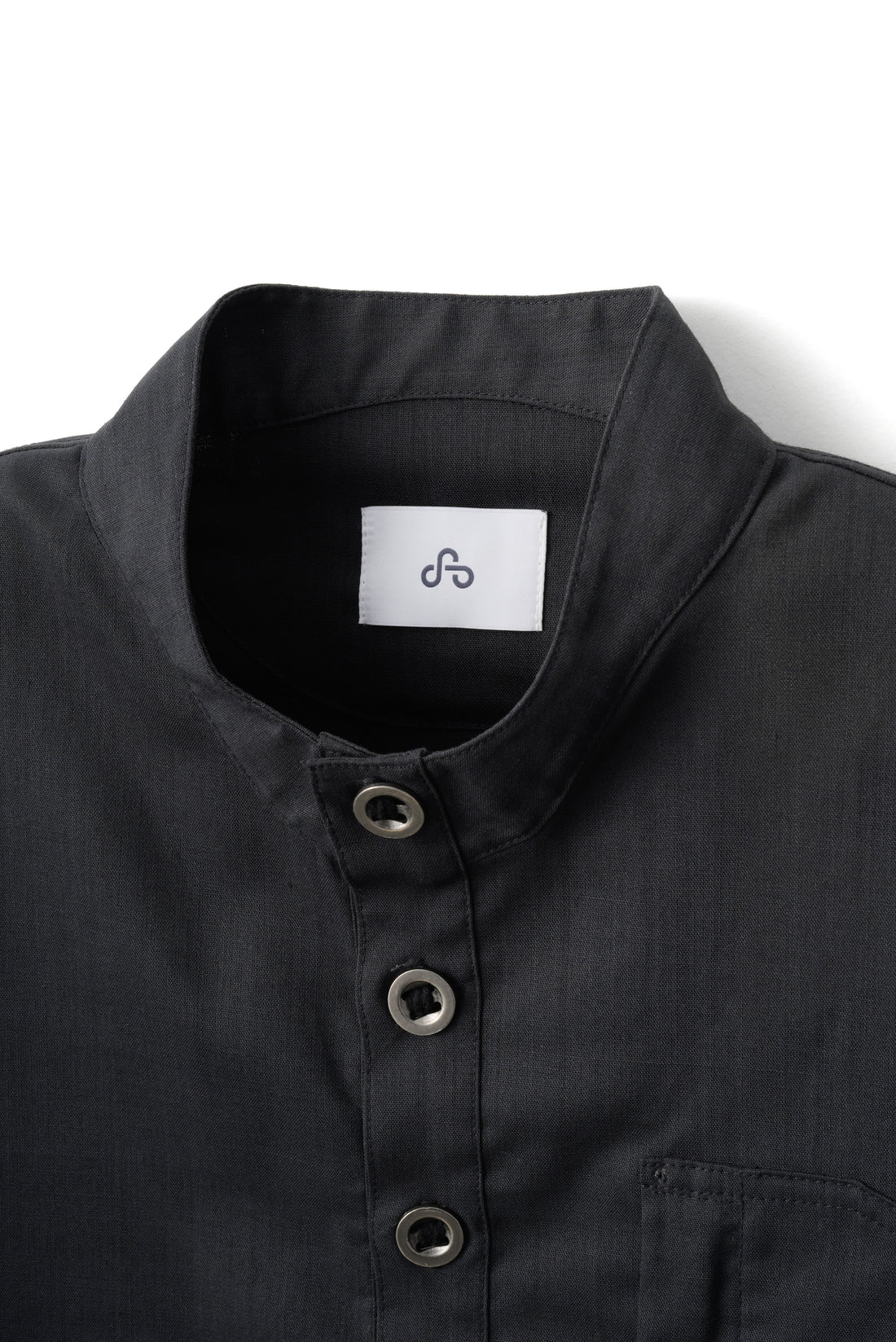 LOOP BUTTON PULLOVER SHIRT (Black)