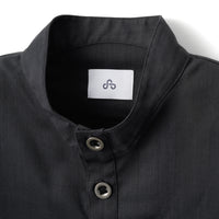 LOOP BUTTON PULLOVER SHIRT (Black)