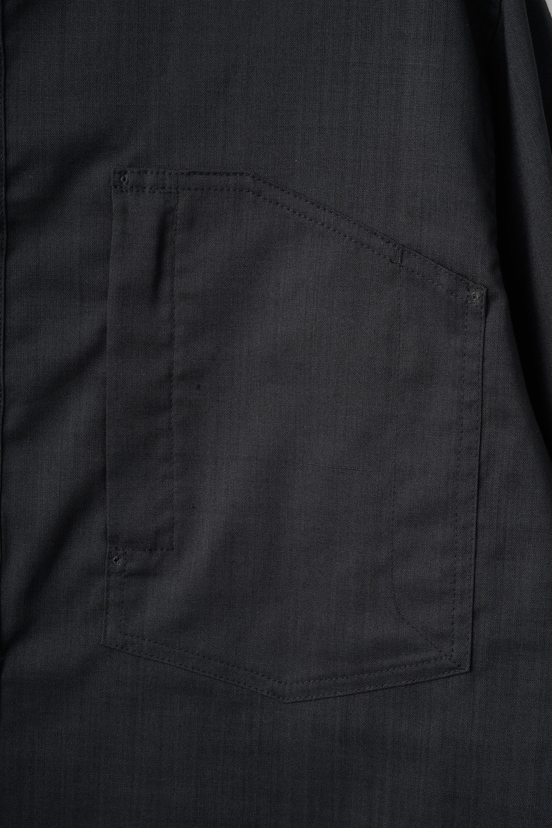 LOOP BUTTON PULLOVER SHIRT (Black)