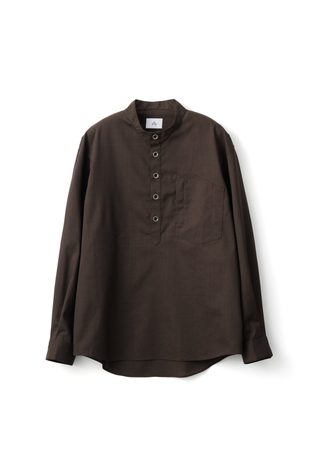 LOOP BUTTON PULLOVER SHIRT (Brown)