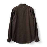 LOOP BUTTON PULLOVER SHIRT (Brown)