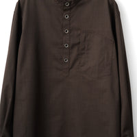 LOOP BUTTON PULLOVER SHIRT (Brown)