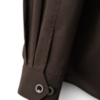 LOOP BUTTON PULLOVER SHIRT (Brown)