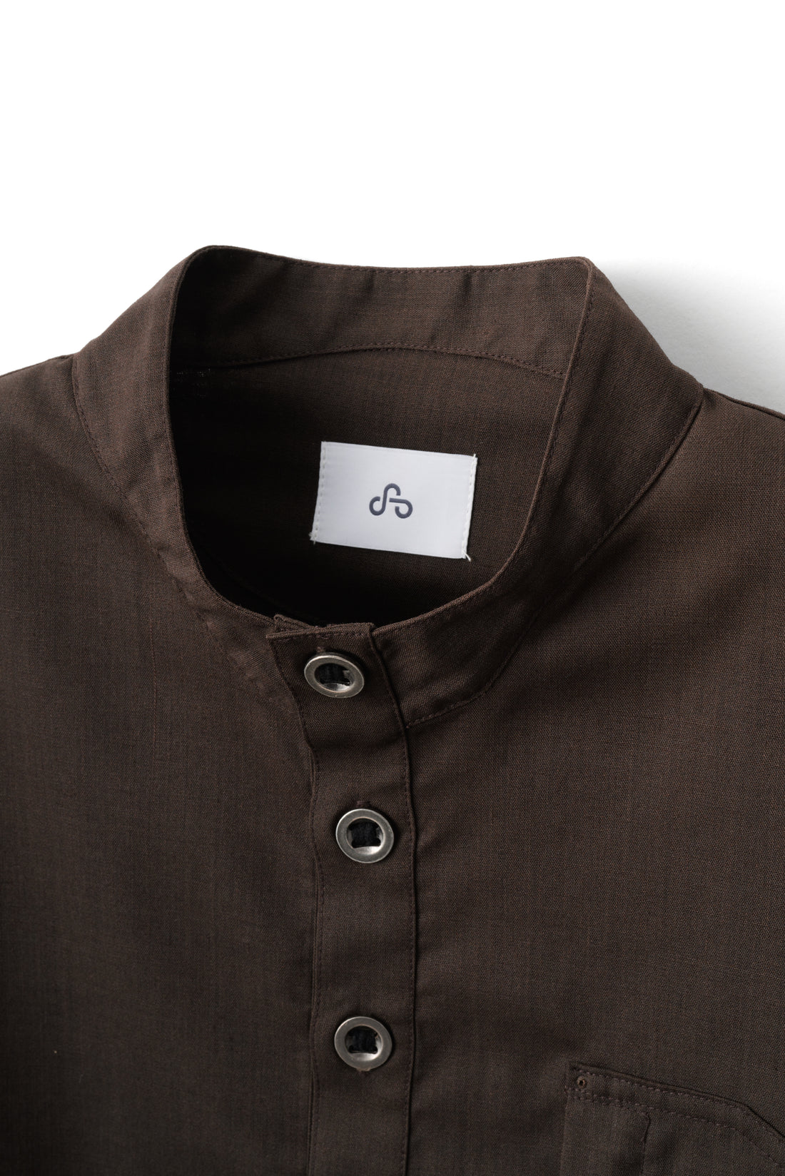 LOOP BUTTON PULLOVER SHIRT (Brown)