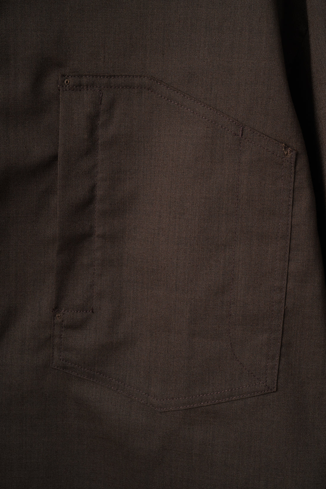 LOOP BUTTON PULLOVER SHIRT (Brown)
