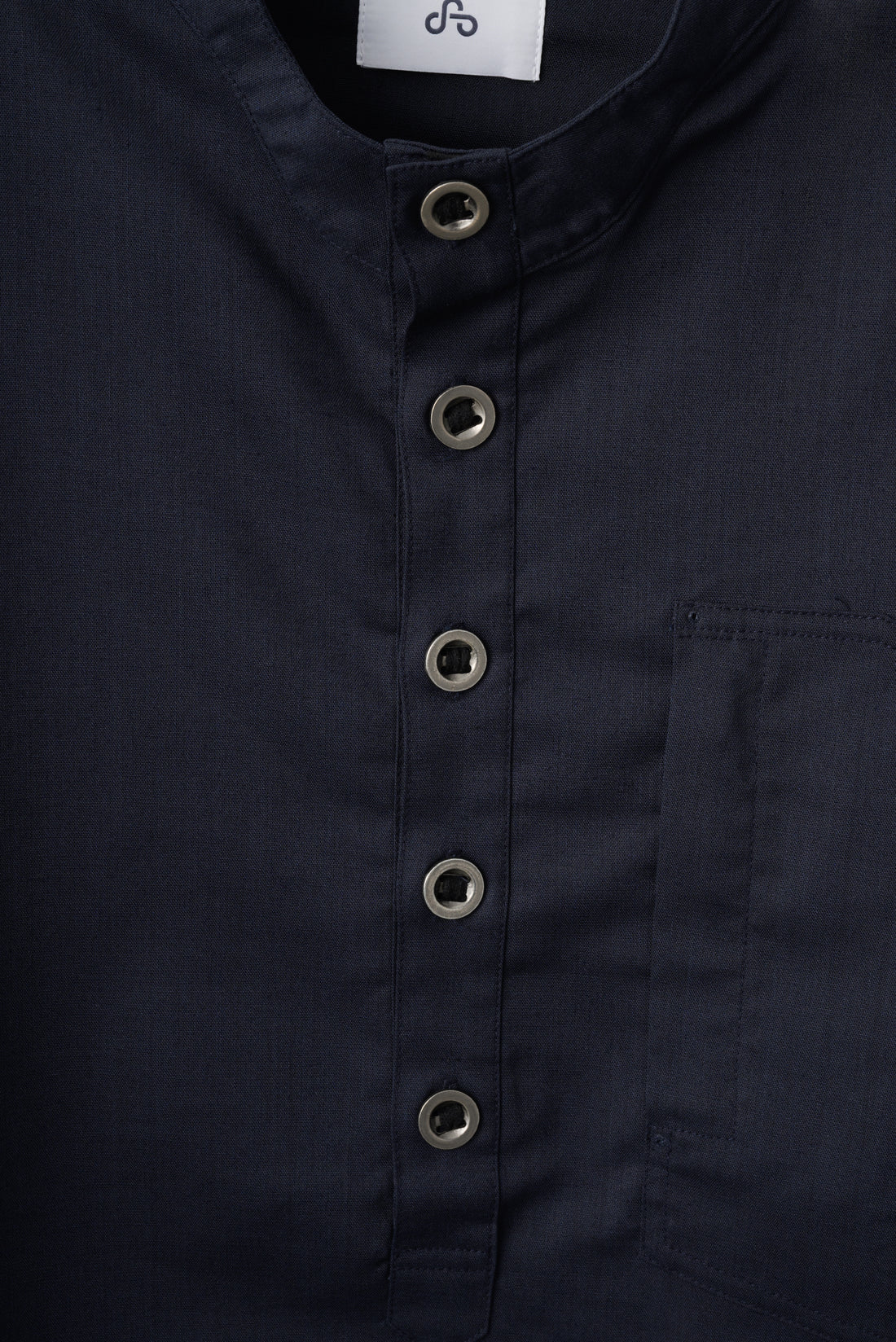 LOOP BUTTON PULLOVER SHIRT (Navy)
