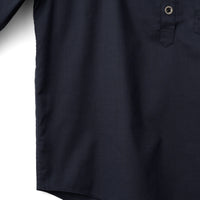 LOOP BUTTON PULLOVER SHIRT (Navy)