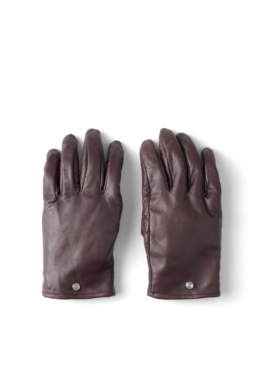 SMOOTH LAMB LEATHER GLOVES (WINE RED)