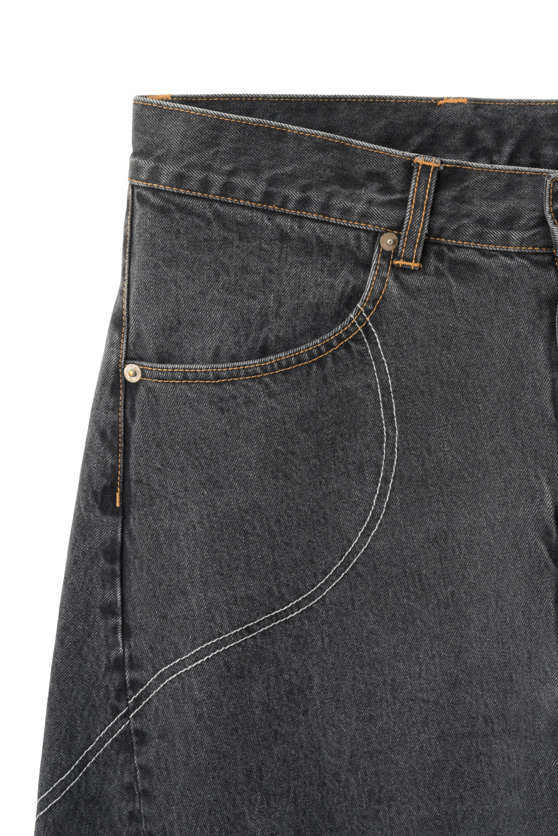 SUNLIGHT DENIM TROUSERS (Washed Black)